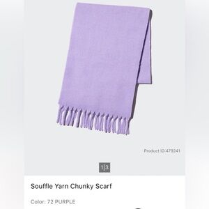 Uniqlo Chunky Stole Purple Scarf